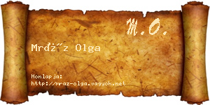 Mráz Olga névjegykártya