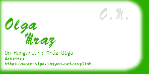 olga mraz business card